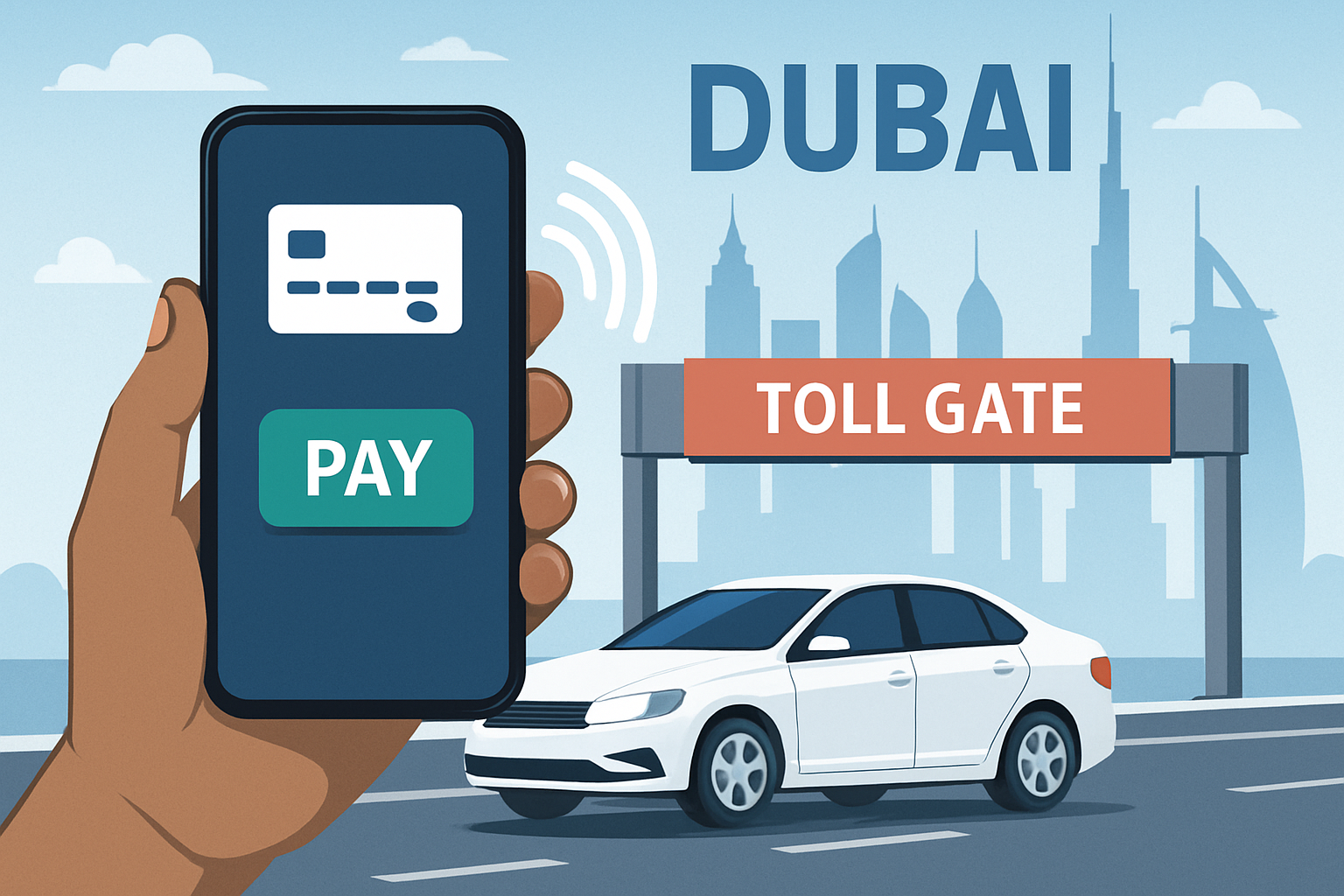 Digital payment for toll roads in Dubai